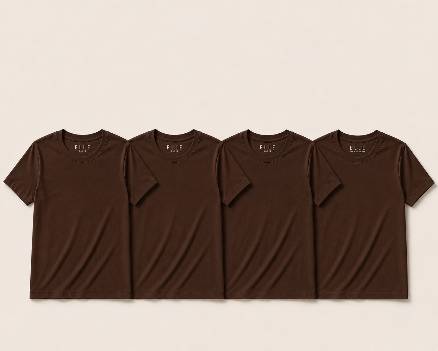 KIT 6 - 4 CAMISETAS MARRONS