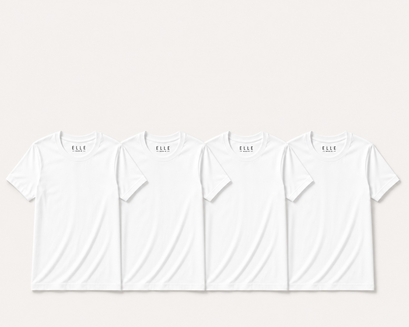 KIT 1 - 4 CAMISETAS BRANCAS