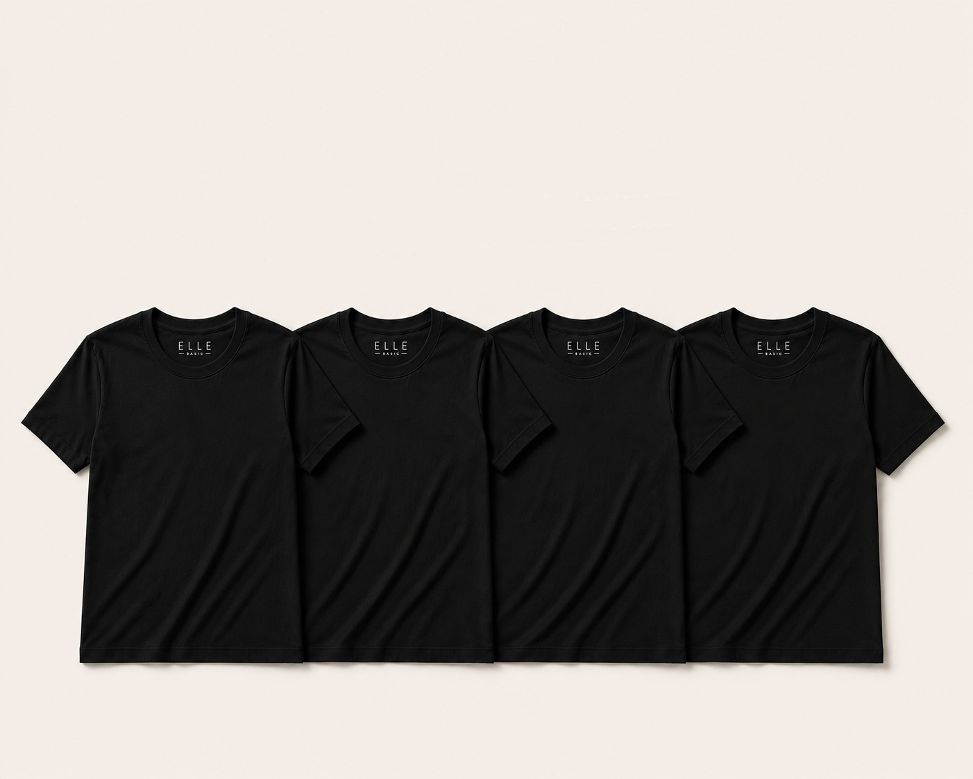 KIT 2 - 4 CAMISETAS PRETAS